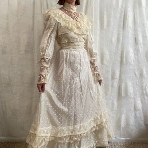 70’s lace Edwardian style dress